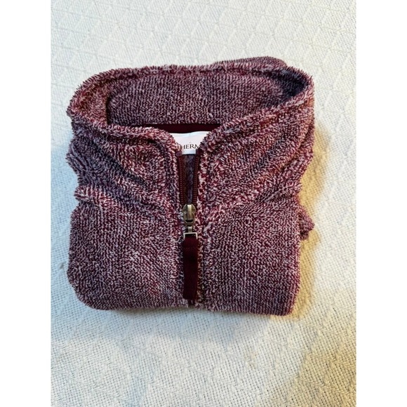 Women's Stan Herman Wine Cozy Plush Zip-Up Jacket-Size L - Picture 9 of 9